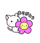 かわいい白ねこスタンプ（個別スタンプ：4）