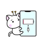 かわいい白ねこスタンプ（個別スタンプ：6）