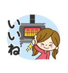 冬に使える♡女の子（個別スタンプ：16）