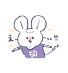 背番号ねずみ #50 紫（個別スタンプ：21）
