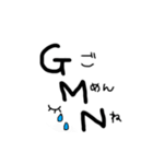 アルファベット3文字で伝える（個別スタンプ：10）