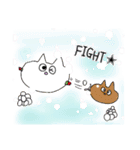 Winter stamp of cat brother and sister（個別スタンプ：16）