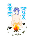 今、“男こそヨガ！” 男男。Bigスタンプ（個別スタンプ：12）
