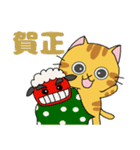 あけおめスタンプ1トラ猫（個別スタンプ：10）