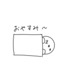 文字顔さん（個別スタンプ：3）