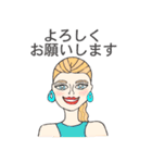 日本語編1 綺麗おしゃれガール（個別スタンプ：6）