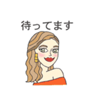 日本語編1 綺麗おしゃれガール（個別スタンプ：12）