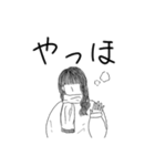 simpleモノクロ（個別スタンプ：3）