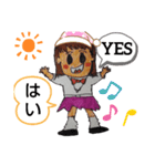 ザイバツ女学園  高校 あいさつスタンプ（個別スタンプ：2）