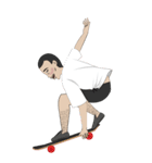 最もトロールなスケート少年（白帯）（個別スタンプ：24）