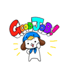 ほっかむりわんこの便利なスタンプ（個別スタンプ：10）