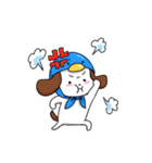 ほっかむりわんこの便利なスタンプ（個別スタンプ：16）