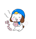 ほっかむりわんこの便利なスタンプ（個別スタンプ：21）