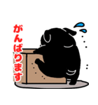 毎日使える黒パグちゃん（個別スタンプ：28）