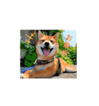 柴犬(∪・ω・)福のスタンプ（個別スタンプ：10）