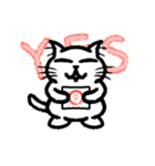 シロねこスタンプฅ^-ω-^ฅ（個別スタンプ：2）
