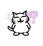 シロねこスタンプฅ^-ω-^ฅ（個別スタンプ：4）