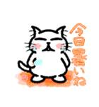 シロねこスタンプฅ^-ω-^ฅ（個別スタンプ：18）