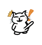 シロねこスタンプฅ^-ω-^ฅ（個別スタンプ：29）