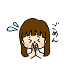 手描きむすめちゃんスタンプ（個別スタンプ：16）