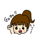 手描きむすめちゃんスタンプ（個別スタンプ：35）