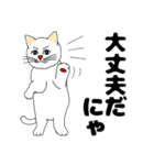 【ねこ語】楽しい白ねこスタンプ（個別スタンプ：38）