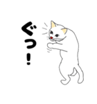 【ねこ語】楽しい白ねこスタンプ（個別スタンプ：39）