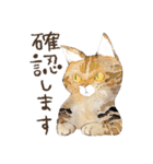 水彩で描いたネコだらけスタンプ（個別スタンプ：25）