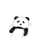 無言白黒パンダ（個別スタンプ：1）