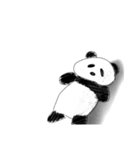 無言白黒パンダ（個別スタンプ：3）