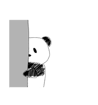 無言白黒パンダ（個別スタンプ：4）