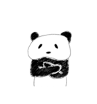 無言白黒パンダ（個別スタンプ：6）
