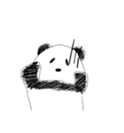 無言白黒パンダ（個別スタンプ：9）