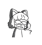 おもしろかわいい☆ねこ男子とメガネ女子2（個別スタンプ：8）