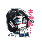 おもしろかわいい☆ねこ男子とメガネ女子2（個別スタンプ：14）