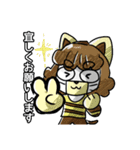 おもしろかわいい☆ねこ男子とメガネ女子2（個別スタンプ：25）