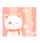 寒くてたまらない冬のしろねこさん（個別スタンプ：11）