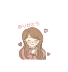 女の子とうさちゃんず（個別スタンプ：3）