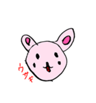 リコ5歳アコ3歳イラスト 鬼、おばけ、動物（個別スタンプ：5）