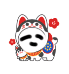 おもしろ 可愛いスタンプ緑猫スタンプ（個別スタンプ：13）