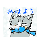 手書きサイベリニャン【冬】（個別スタンプ：1）