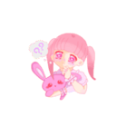 ぴんくいっぱいおんなのこ（個別スタンプ：2）
