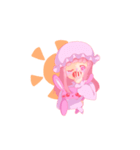 ぴんくいっぱいおんなのこ（個別スタンプ：3）
