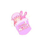 ぴんくいっぱいおんなのこ（個別スタンプ：4）
