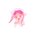ぴんくいっぱいおんなのこ（個別スタンプ：8）