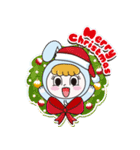 バニーガールジャンプメリークリスマス（個別スタンプ：3）