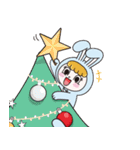 バニーガールジャンプメリークリスマス（個別スタンプ：8）