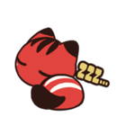 赤べこ猫LINEスタンプ（個別スタンプ：40）