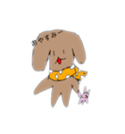 マフラー犬（個別スタンプ：3）