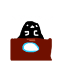 まっくろ？おばけ（個別スタンプ：5）